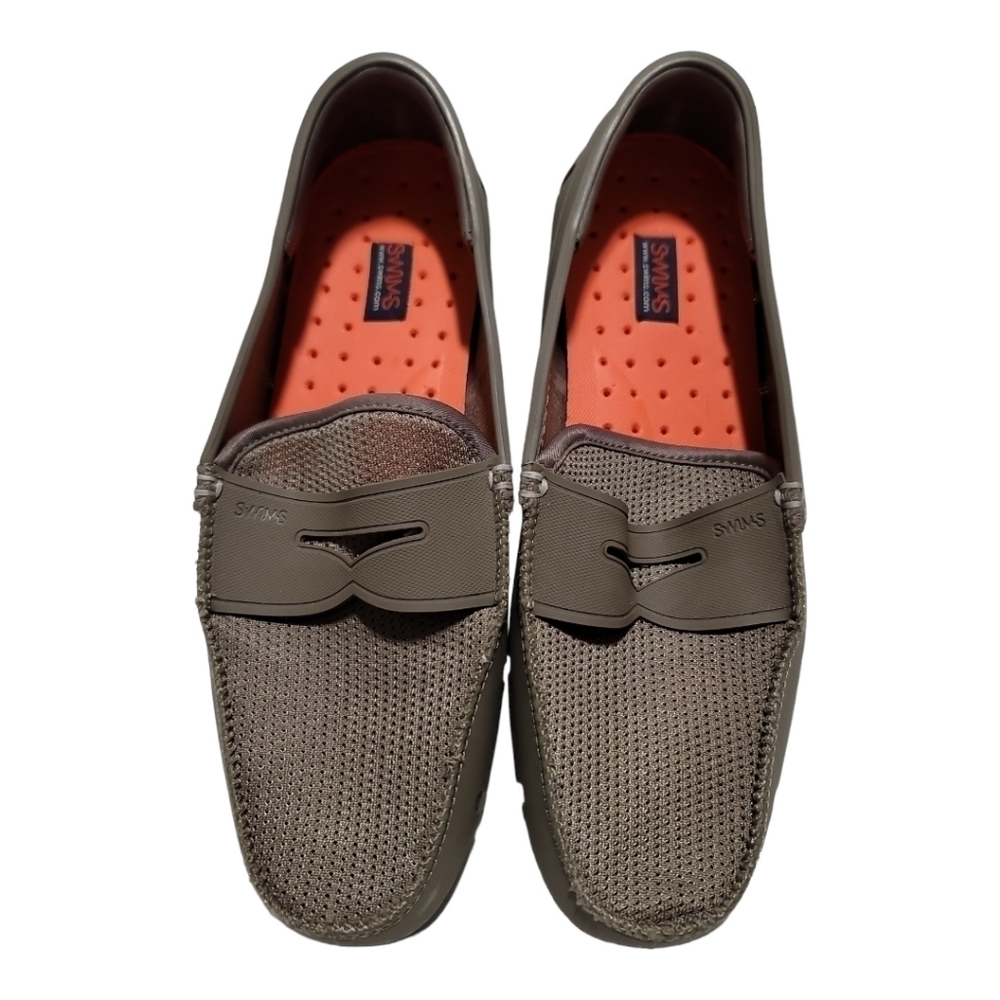 SWIMS Mesh and Rubber Penny Loafer in Taupe 8 Slip-on Boating Summer Shoes